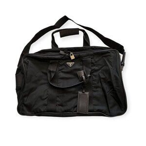 Prada Viaggio V58 2-Way Nylon Travel Carry-On Bag Nero with Padlock & Keys